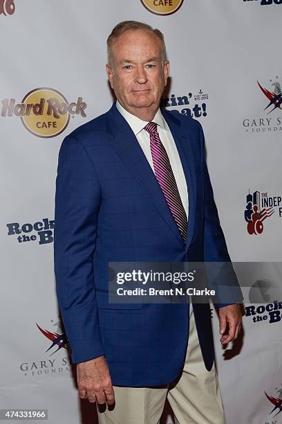 Political commentator Bill O'Reilly arrives for the Rock The Boat Fleet Week Kickoff Concert held at Hard Rock Cafe, Times Square on May 21, 2015 in...