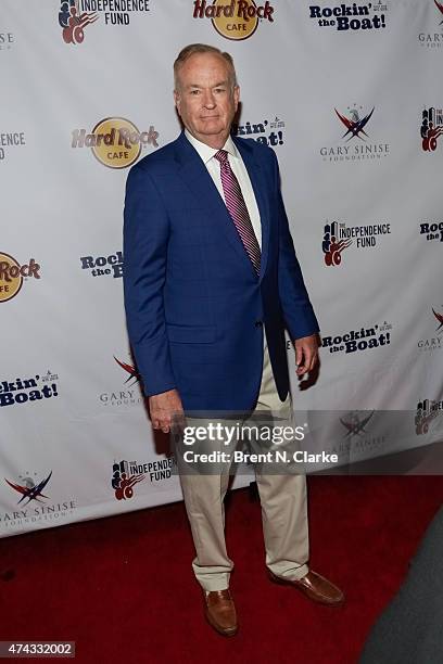 Political commentator Bill O'Reilly arrives for the Rock The Boat Fleet Week Kickoff Concert held at Hard Rock Cafe, Times Square on May 21, 2015 in...