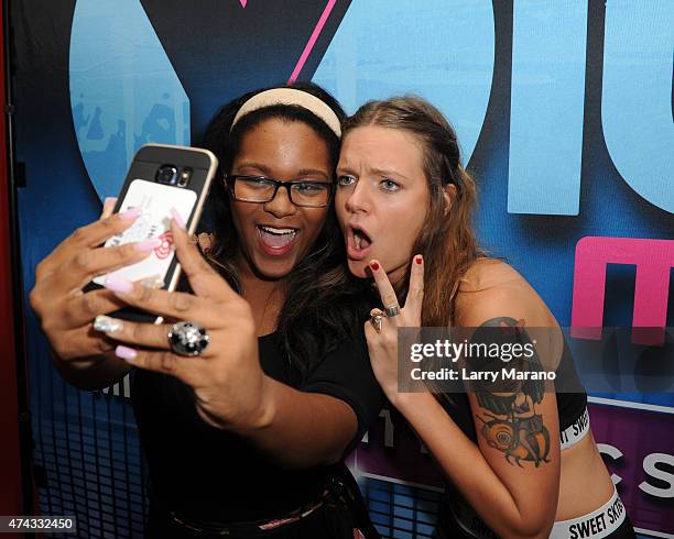 Tove Lo visits Radio Station Y-100 on May 21, 2015 in Miami, Florida.