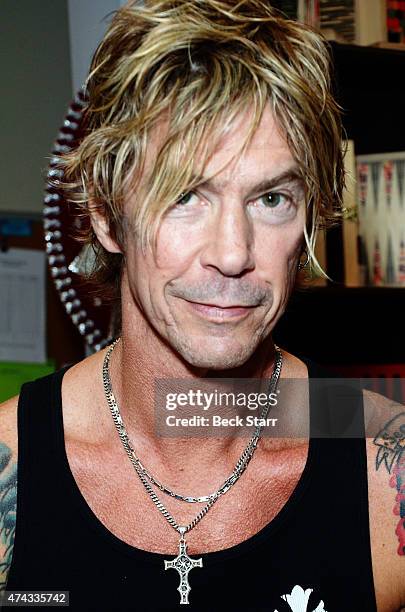 Musician Duff McKagan signs copies of his book "How To Be A Man: " at Book Soup on May 21, 2015 in West Hollywood, California.