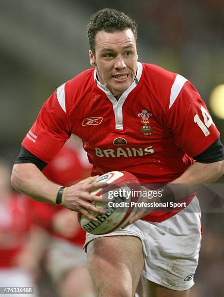 Mark Jones of Wales in action during the RBS Six Nations Championship match between Wales and Scotland at the Millennium Stadium on February 12, 2006...