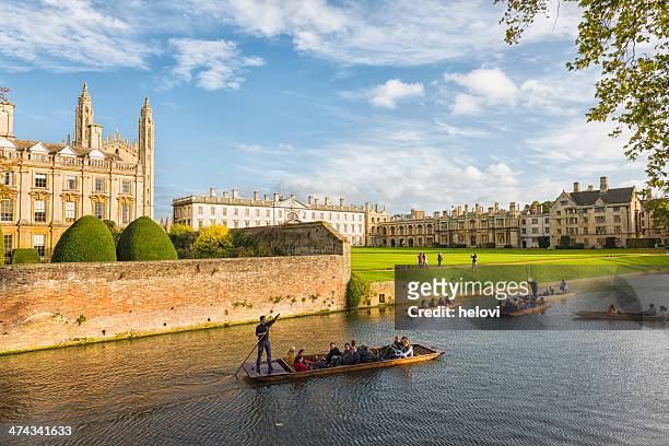 punting in cambridge - cambridge england stock pictures, royalty-free photos & images