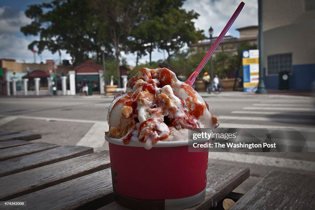 MIAMI, FL - MAY 14: A bowl of ice cream from Azucar Ice Cream C