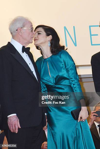 Michael Caine and Rachel Weisz attend the 'Youth' Premiere during the 68th annual Cannes Film Festival on May 20, 2015 in Cannes, France.