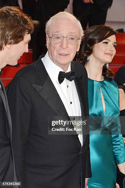 Paul Dano, Michael Caine and Rachel Weisz attend the 'Youth' Premiere during the 68th annual Cannes Film Festival on May 20, 2015 in Cannes, France.