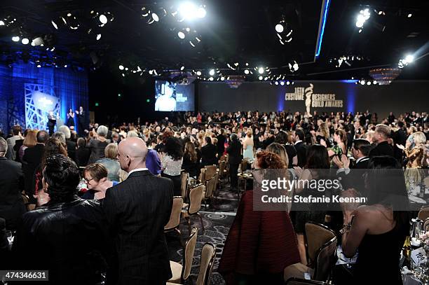 Guests attend the 16th Costume Designers Guild Awards with presenting sponsor Lacoste at The Beverly Hilton Hotel on February 22, 2014 in Beverly...