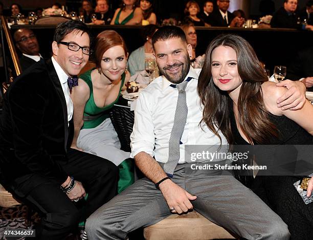 Actors Dan Bucatinsky, Darby Stanchfield, Guillermo Díaz and Katie Lowes attend the 16th Costume Designers Guild Awards with presenting sponsor...