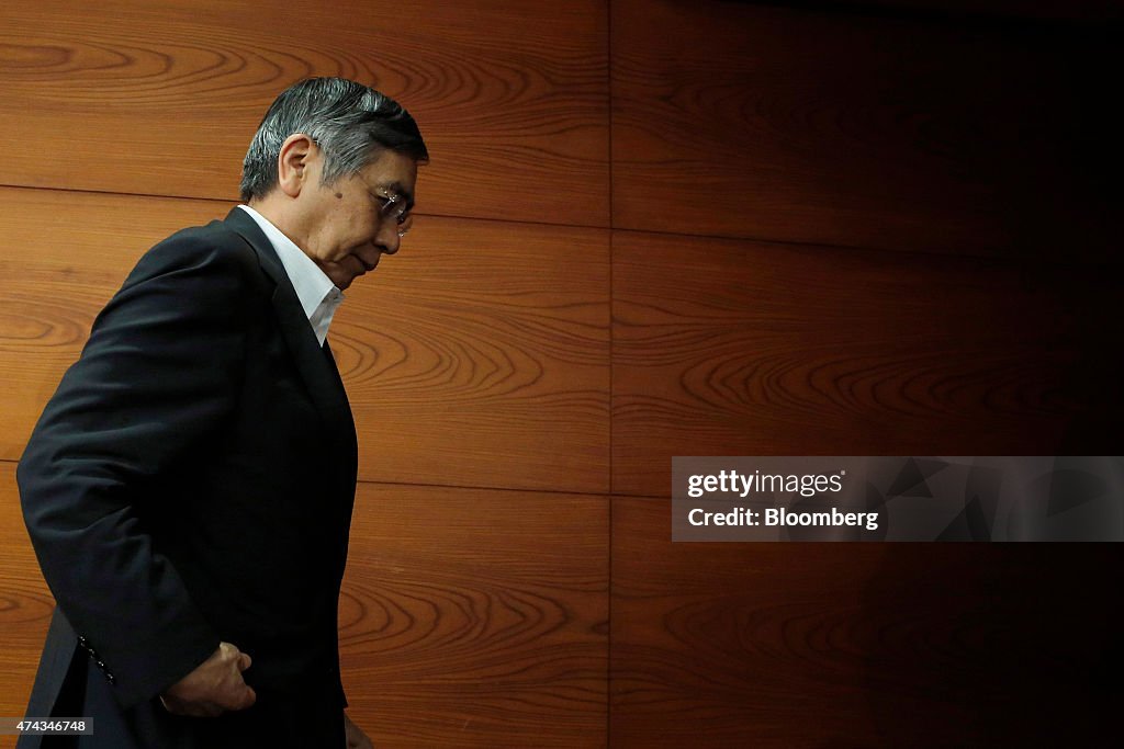 Bank Of Japan Governor Haruhiko Kuroda News Conference After Policy Meeting