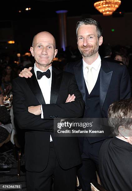 Costume designers Daniel Orlandi and Michael Wilkinson attend the 16th Costume Designers Guild Awards with presenting sponsor Lacoste at The Beverly...