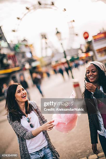 cotton candy - bag of sweets stock pictures, royalty-free photos & images