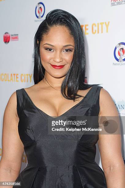 Actress Maliah Michel attends "Chocolate City" movie premiere at Crest Theatre on May 21, 2015 in Westwood, California.