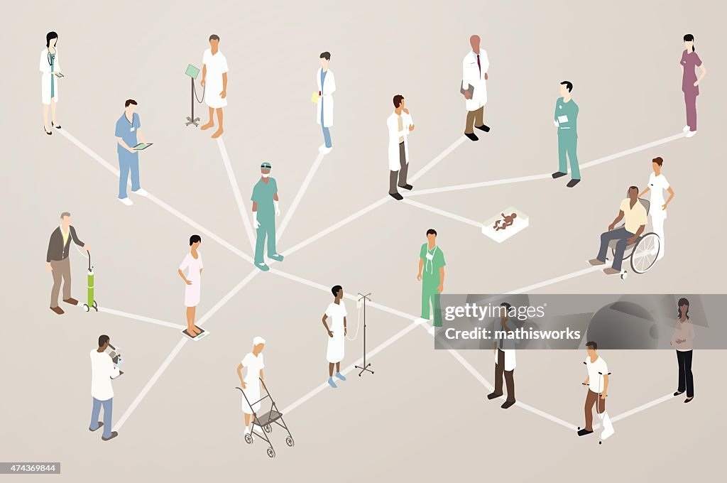 Doctor Patient Network Illustration High-Res Vector Graphic - Getty Images