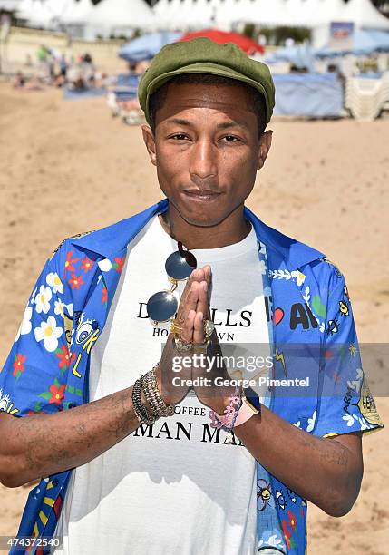 Producer Pharrell Williams attends the "Dope" Photocall during the 68th annual Cannes Film Festival on May 22, 2015 in Cannes, France.