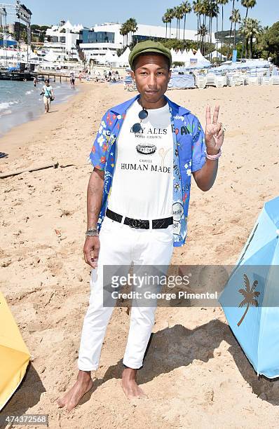 Producer Pharrell Williams attends the "Dope" Photocall during the 68th annual Cannes Film Festival on May 22, 2015 in Cannes, France.