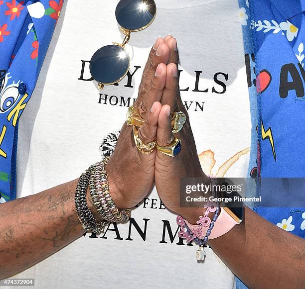 Detail of Producer's Pharrell Williams Apple watch at the "Dope" Photocall during the 68th annual Cannes Film Festival on May 22, 2015 in Cannes,...