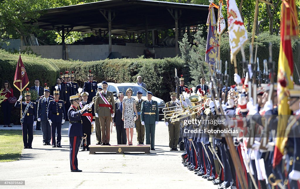 Spanish Royals Attend The New Royal Guards Flag Ceremony