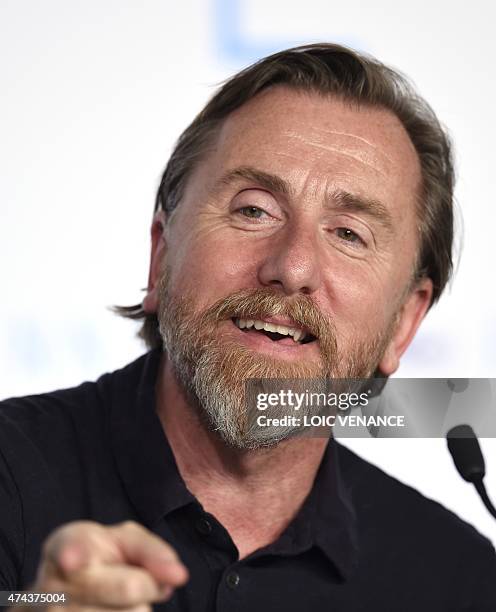 British actor Tim Roth talks during a press conference for the film "Chronic" at the 68th Cannes Film Festival in Cannes, southeastern France, on May...