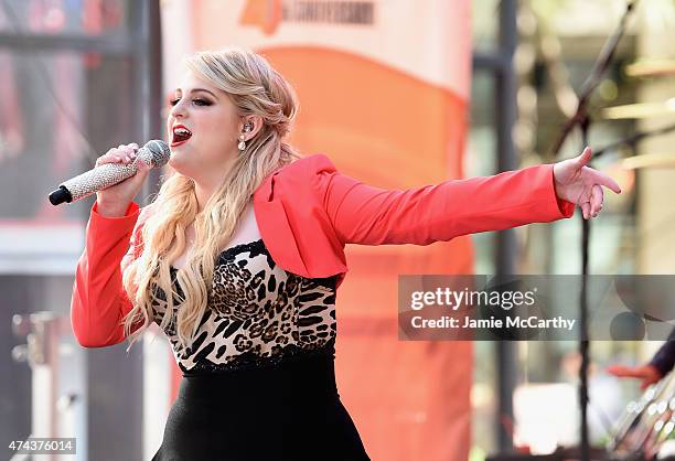 Meghan Trainor performs on NBC's "Today" at the Rockefeller Center on May 22, 2015 in New York, New York.