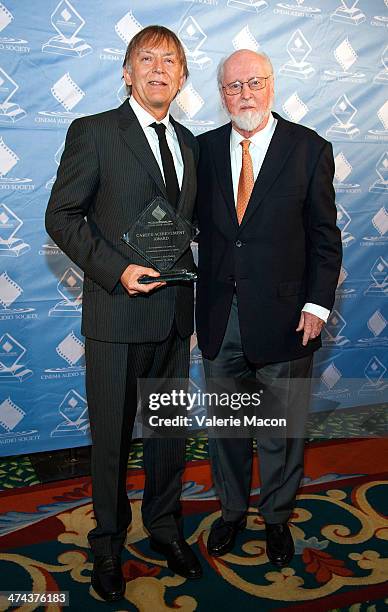 Andy Nelson and John Williams attend the 50th Annual CAS Awards From The Cinema Audio Society at Millennium Biltmore Hotel on February 22, 2014 in...