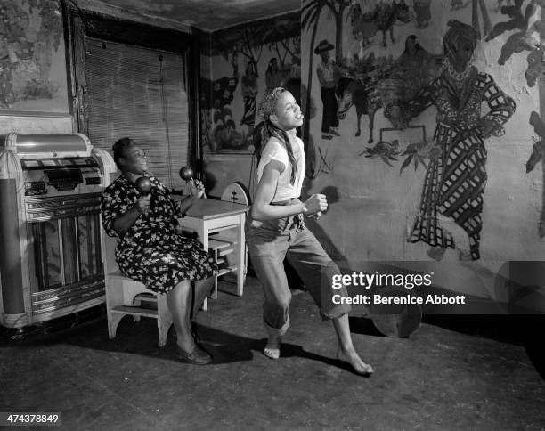 Connie Williams and dancer at The Calypso, MacDougal , Greenwich Village, New York City, New York, circa 1945.