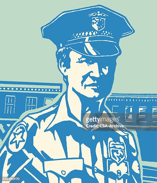 polizist - mütze stock-grafiken, -clipart, -cartoons und -symbole