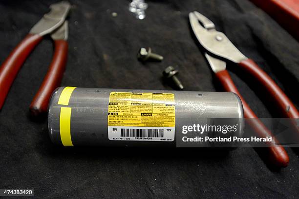 Japanese auto supplier Takata has issued recalls for 34 million airbags. Auto tech Becky McInnis changes the inflator module on a 03 Toyota Tundra at...