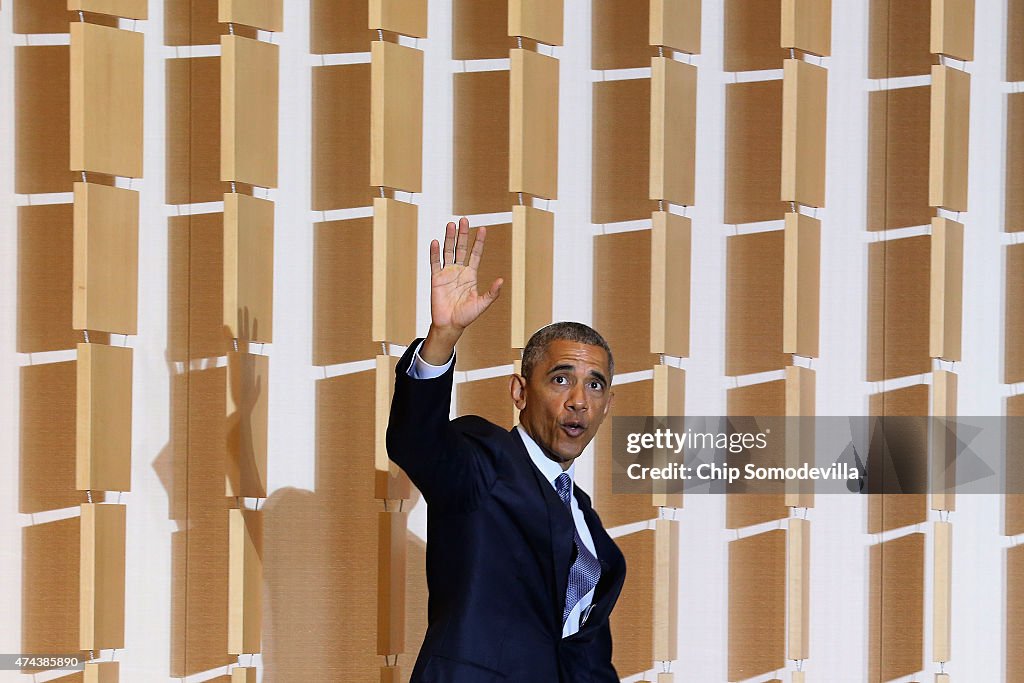 President Obama Speaks At Congregation Adas Israel Marking Jewish American Heritage Month