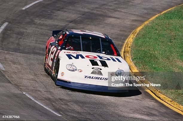 Jeremy Mayfield drives during the NAPA Autocare 500 in Martinsville, Virginia on October 1, 1999.