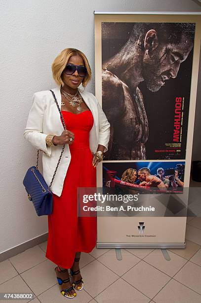 Mary J Blige attends the "Southpaw" screening at The 68th Annual Cannes Film Festival at Palais des Festivals on May 22, 2015 in Cannes, France.