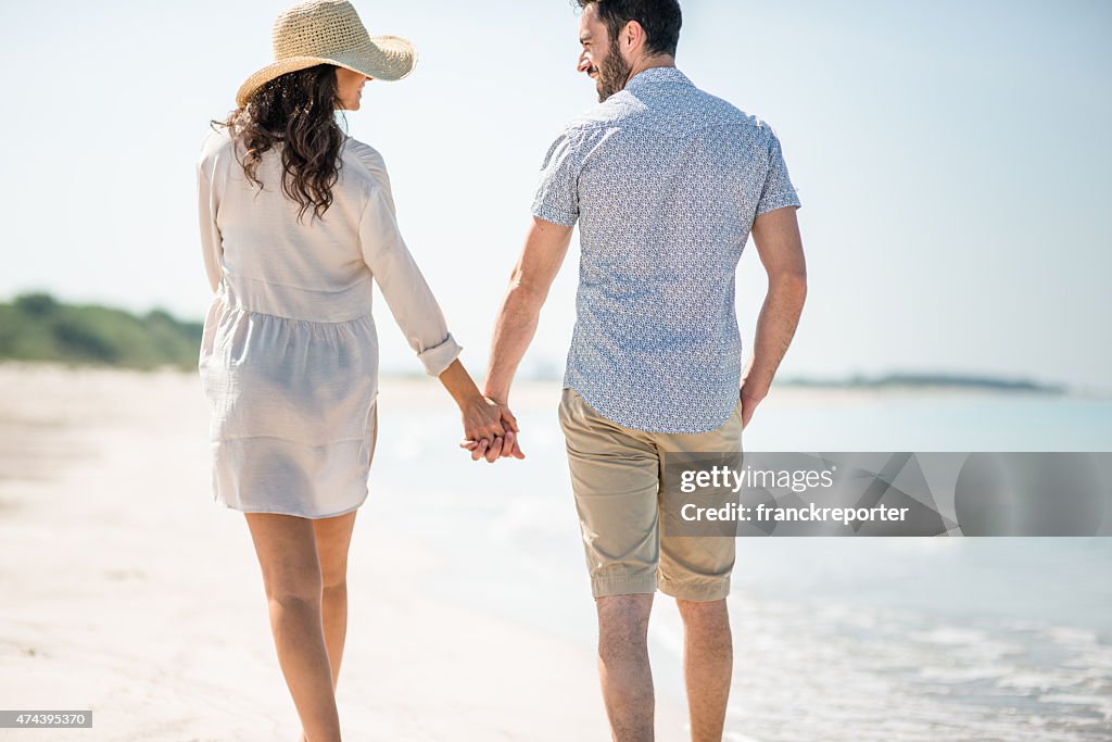 Happiness couple at the seaside