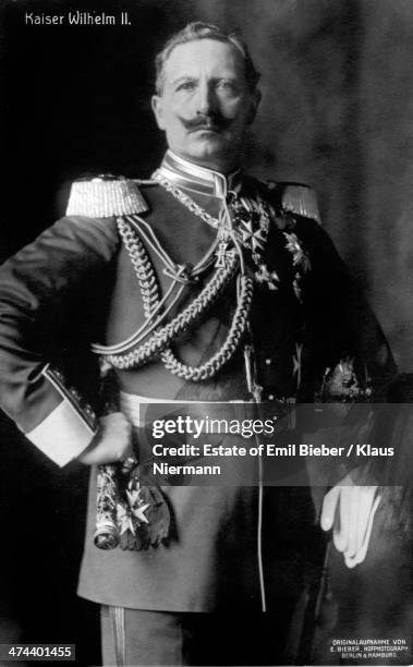 German emperor Kaiser Wilhelm II of Germany in military uniform, circa 1900. Photo by Estate of Emil Bieber/Klaus Niermann/Getty Images)