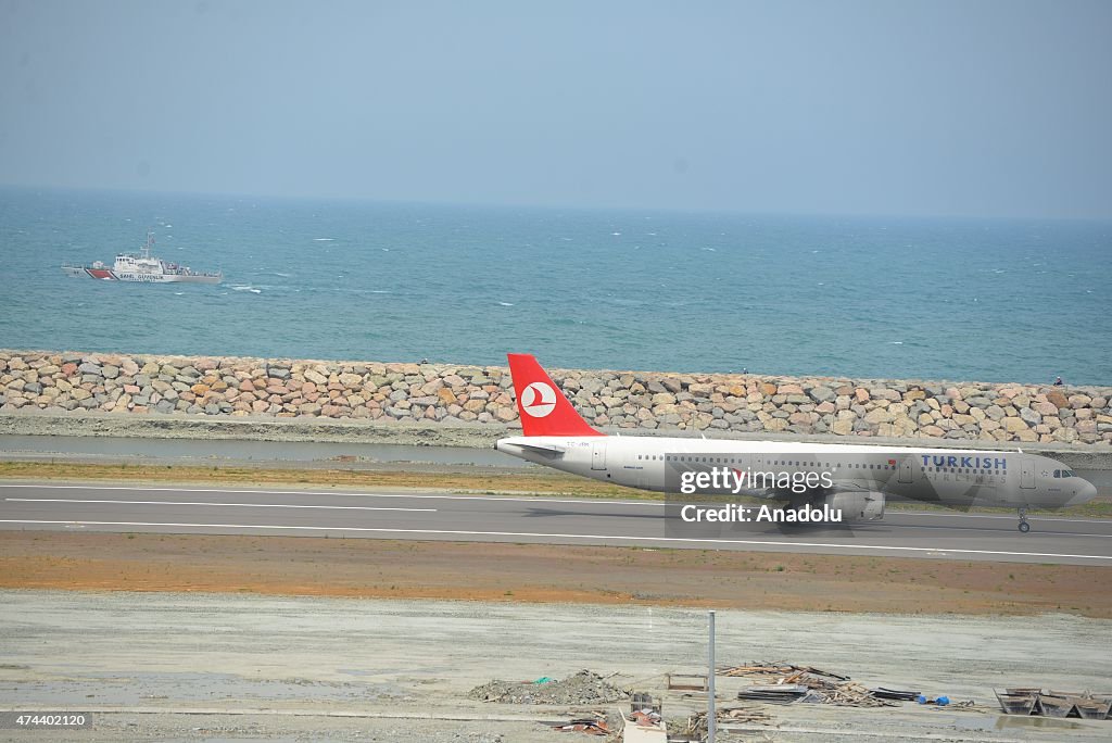 Europe's and Turkey's first airport on artificial island opens in Turkey's Ordu