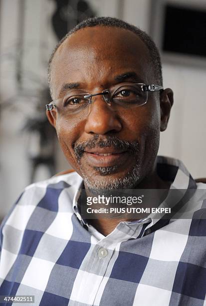 Nigeria's ousted central bank chief Mallam Lamido Sanusi speaks during an interview in Lagos on February 23, 2014. Lamido was suspended by President...