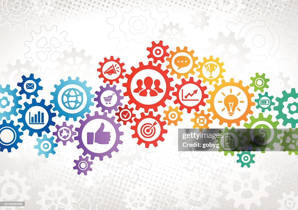 Bunte Gears-Business-Konzept
