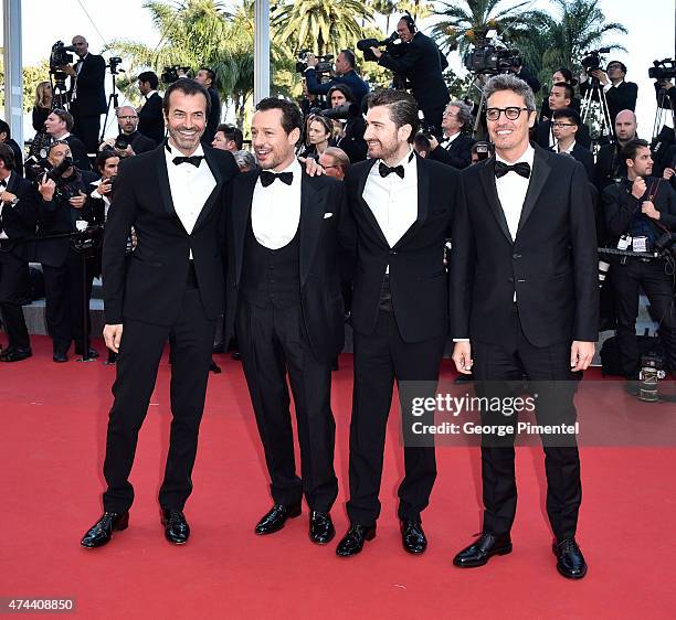 Andrea Occhipinti, Stefano Accorsi, Alessandro Siani and Pif attends the "Little Prince" Premiere during the 68th annual Cannes Film Festival on May...