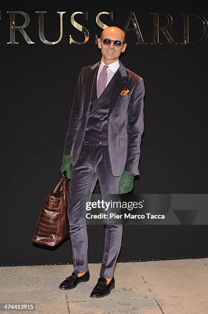 Enzo Miccio attends the Trussardi show as part of Milan Fashion Week Womenswear Autumn/Winter 2014 on February 23, 2014 in Milan, Italy.