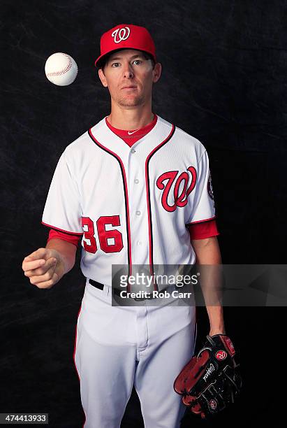 Tyler Clippard of the Washington Nationals poses for a portrait at Space Coast Stadium during photo day on February 23, 2014 in Viera, Florida.