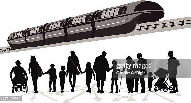 going anywhere - persons with disabilities home stock illustrations
