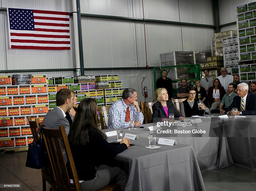 Hillary Clinton Visits Smuttynose Brewery In N.H.
