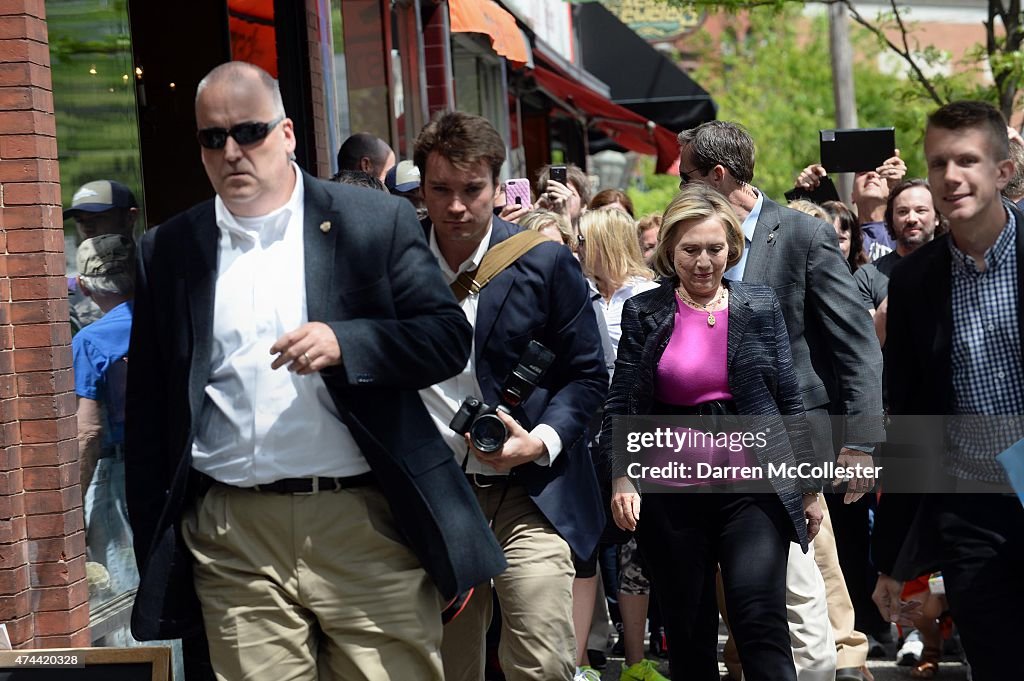 Hillary Clinton Campaigns In New Hampshire