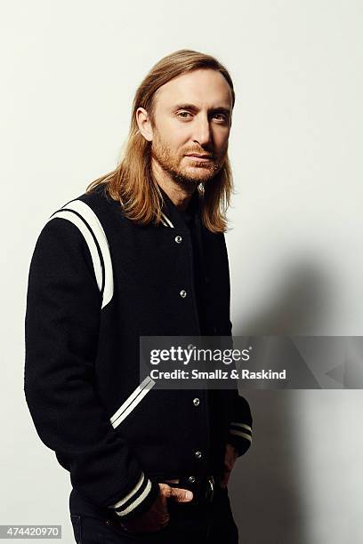 And Producer David Guetta poses for a portrait at the 102.7 KIIS FM's Wango Tango portrait studio for People Magazine on May 9, 2015 in Carson,...