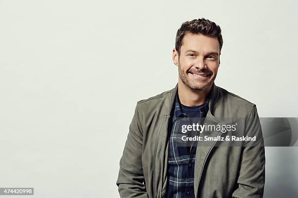 Ryan Seacrest poses for a portrait at the 102.7 KIIS FM's Wango Tango portrait studio for People Magazine on May 9, 2015 in Carson, California.