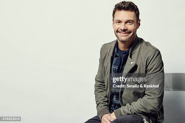 Ryan Seacrest poses for a portrait at the 102.7 KIIS FM's Wango Tango portrait studio for People Magazine on May 9, 2015 in Carson, California.