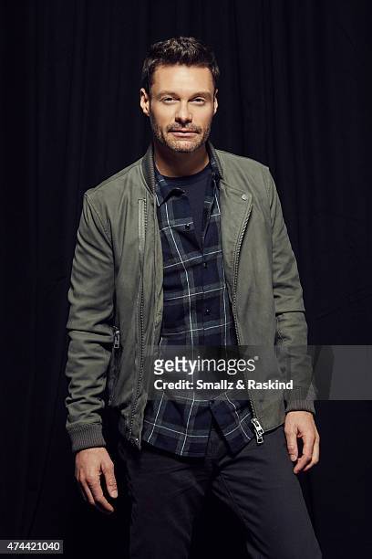 Ryan Seacrest poses for a portrait at the 102.7 KIIS FM's Wango Tango portrait studio for People Magazine on May 9, 2015 in Carson, California.