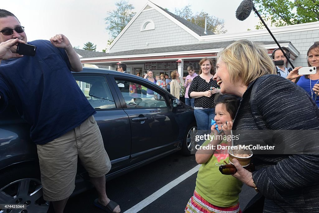 Hillary Clinton Campaigns In New Hampshire