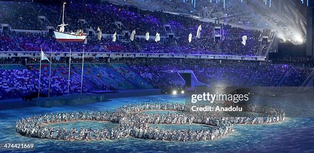 The Closing Ceremony of the Sochi 2014 Winter Olympics at Fisht Olympic Stadium on February 23, 2014.