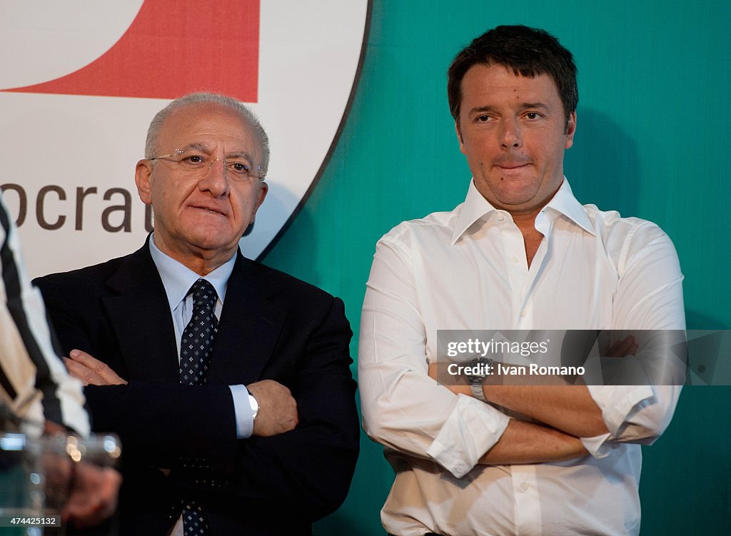 Matteo Renzi Visits Salerno