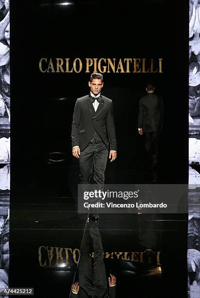 Model walks the runway at the Carlo Pignatelli Fashion Show 2016 on May 22, 2015 in Milan, Italy.