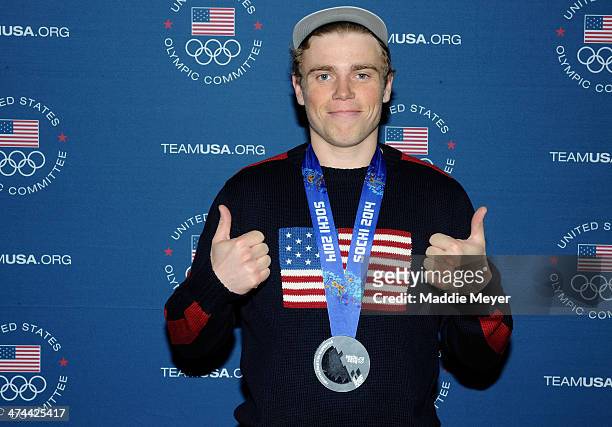 Gus Kenworthy attends the U.S. Olympic Committee's Team USA Club Event to celebrate the 2014 Winter Olympic Games at Grand Central Terminal on...