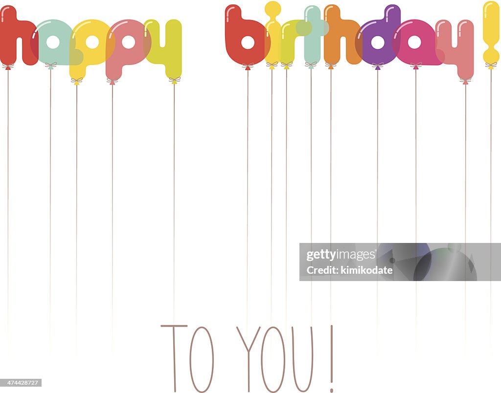 Happy birthday balloon letters